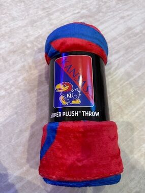Northwest Kansas Jayhawks Red and Royal Blue Super Plush Throw